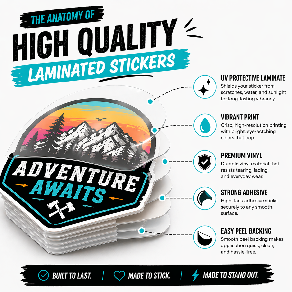 3 INCH STICKER DEALS – One Click Stick