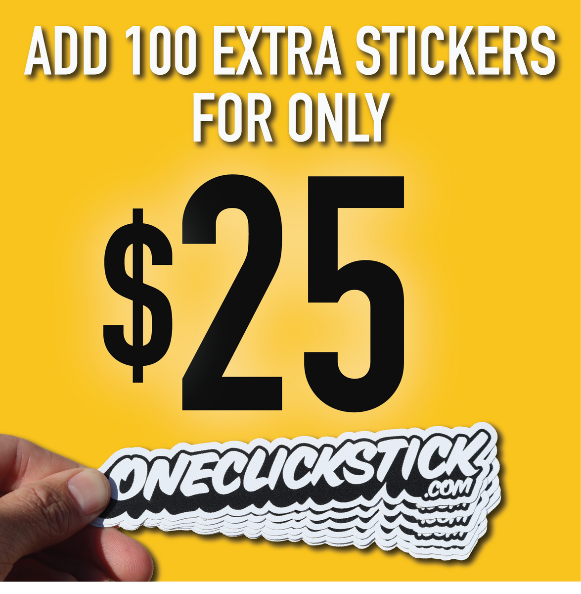 add 100 extra stickers – One Click Stick